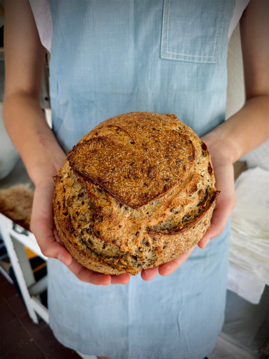 Super Seed Sourdough Loaf - The Wonky Loaf